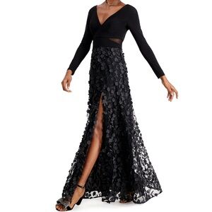 Beautiful black Floral Gown